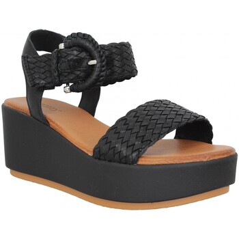 Pantofi Femei Sandale Inuovo 123035 Cuir Femme Noir Negru
