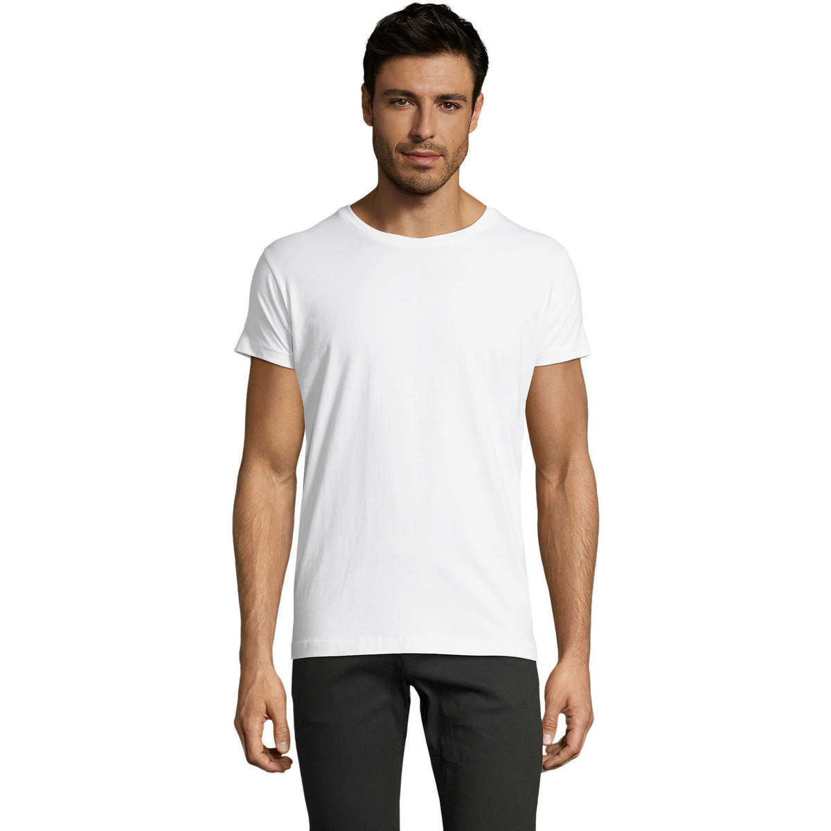 Îmbracaminte Bărbați Tricouri mânecă scurtă Sols Camiseta IMPERIAL FIT color Blanco Alb
