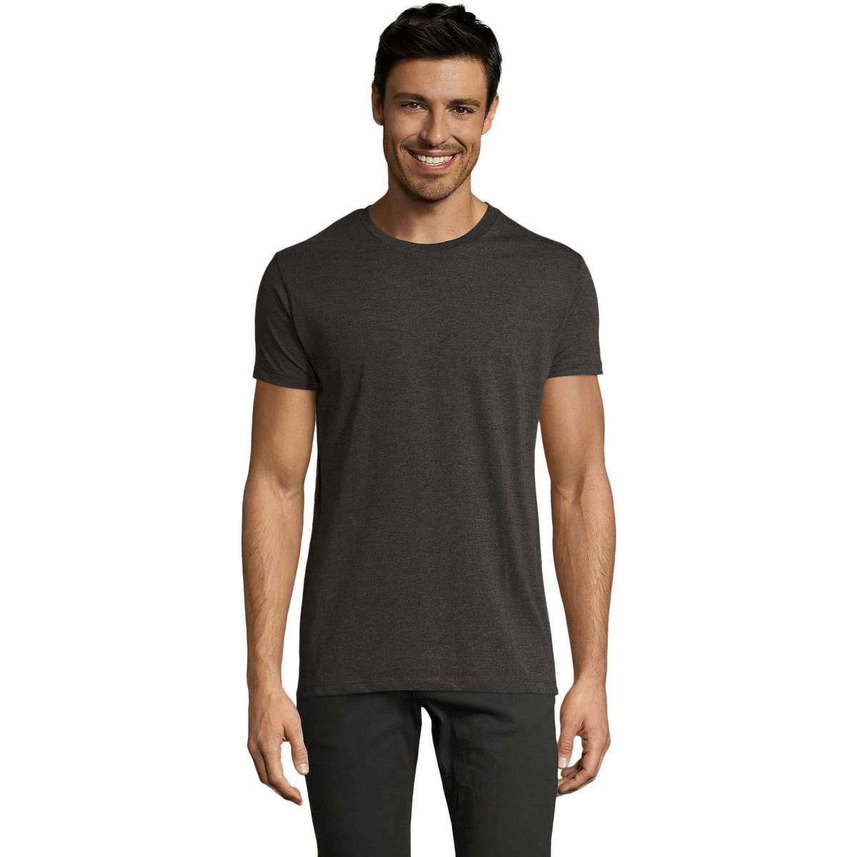 Îmbracaminte Bărbați Tricouri mânecă scurtă Sols Camiseta IMPERIAL FIT color Antracita Gri
