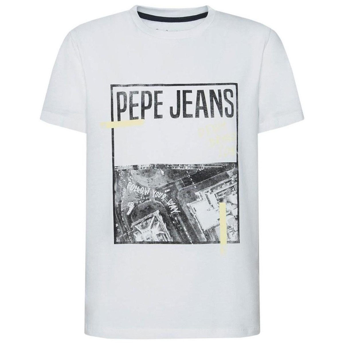 Îmbracaminte Băieți Tricouri mânecă scurtă Pepe jeans  Alb