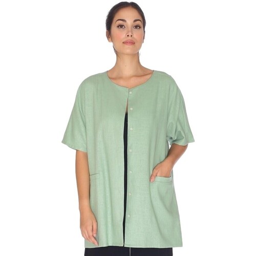 Îmbracaminte Femei Paltoane Pepaloves Linen Jacket - Green verde