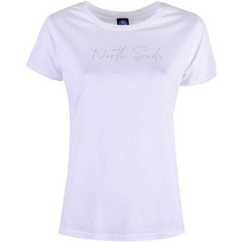 Îmbracaminte Femei Tricouri mânecă scurtă North Sails 90 2356 000 | T-Shirt S/S W/Logo Alb