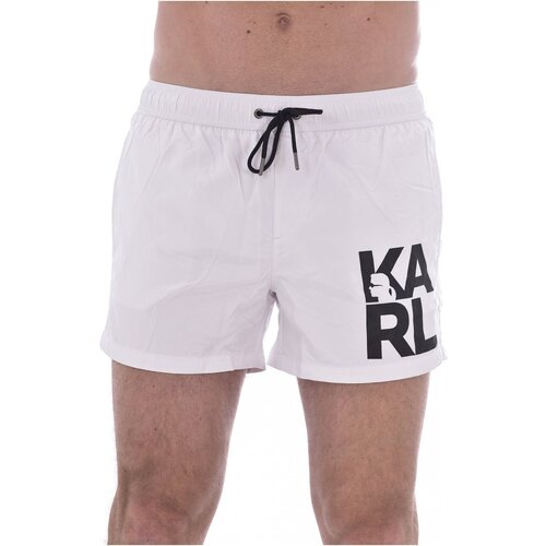 Îmbracaminte Bărbați Maiouri și Shorturi de baie Karl Lagerfeld KL21MBS02 Alb