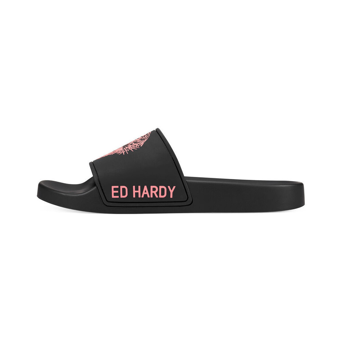 Pantofi Femei  Flip-Flops Ed Hardy Sexy beast sliders black-fluo red Negru