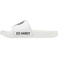 Pantofi Bărbați Sneakers Ed Hardy - Sexy beast sliders white-black Alb