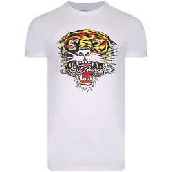 Îmbracaminte Bărbați Tricouri mânecă scurtă Ed Hardy - Tiger mouth graphic t-shirt white Alb