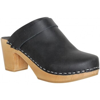 Pantofi Femei Papuci de vară Hoof Eglantine Cuir Femme Noir Negru