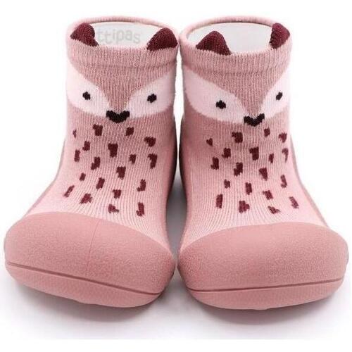 Pantofi Copii Botoșei bebelusi Attipas Endangered Animal Fox - Pink roz