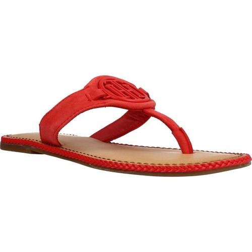Pantofi Femei Sandale Tommy Hilfiger ESSENTIAL HARDWARE FLAT roșu