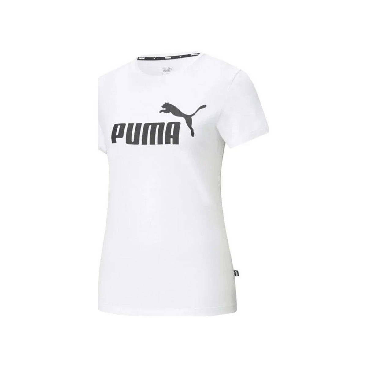 Îmbracaminte Femei Tricouri mânecă scurtă Puma Ess Logo Tee Alb