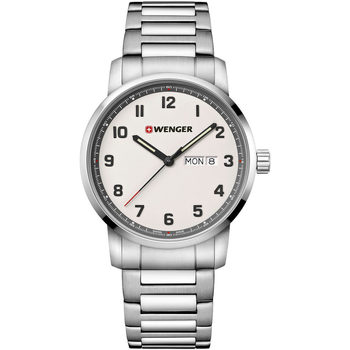 Ceasuri & Bijuterii Bărbați Ceasuri Analogice Wenger 01.1541.120, Quartz, 42mm, 10ATM Argintiu