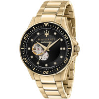 Ceasuri & Bijuterii Bărbați Ceasuri Analogice Maserati R8823140003, Automatic, 44mm, 10ATM Auriu