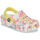 Pantofi Fete Saboti Crocs CLASSIC CLOG  creative dye Alb / Multi