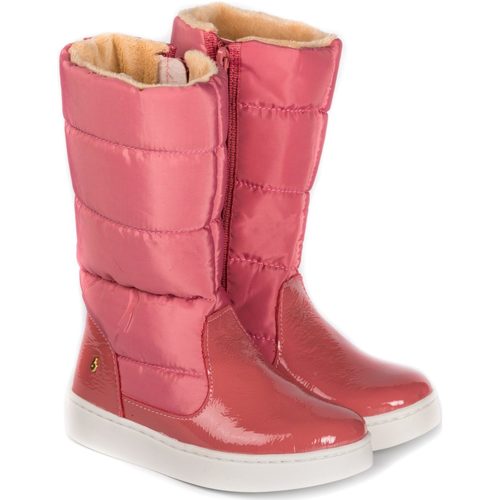 Pantofi Fete Cizme Bibi Shoes Cizme Fete Bibi Urban Shine Camelia cu Blanita roz