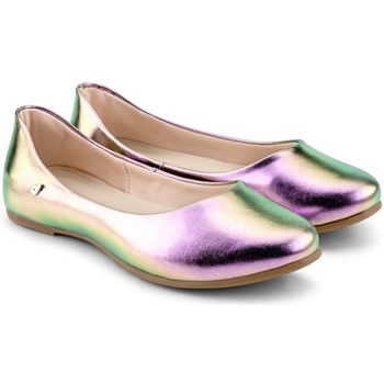 Pantofi Fete Balerin și Balerini cu curea Bibi Shoes Balerini Bibi Renascence Holografic Mov