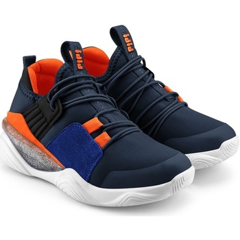 Pantofi Băieți Sneakers Bibi Shoes Pantofi Sport Baieti Bibi Line Flow Naval/Orange Bleumarin