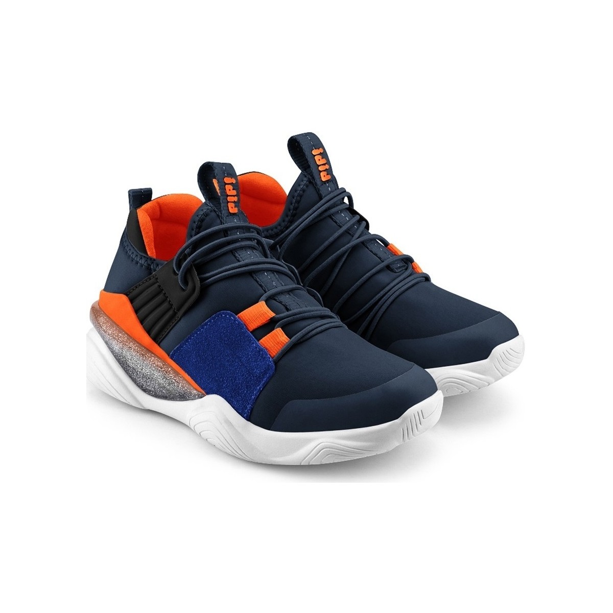 Pantofi Băieți Sneakers Bibi Shoes Pantofi Sport Baieti Bibi Line Flow Naval/Orange albastru