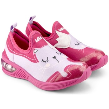 Pantofi Fete Sneakers Bibi Shoes Pantofi Fete LED Bibi Space Wave 2.0 Gato roz