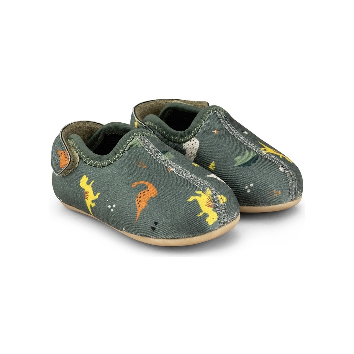 Pantofi Băieți Pantofi sport Casual Bibi Shoes Botosei de Interior Antiderapanti Bibi Afeto Joy Dino verde