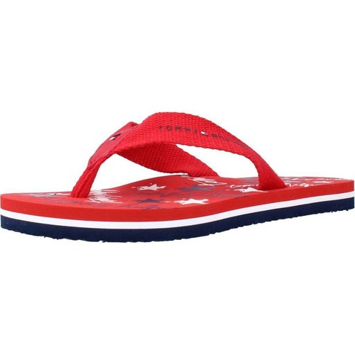 Pantofi Fete  Flip-Flops Tommy Hilfiger STARS PRINT FLIP FLOP roșu