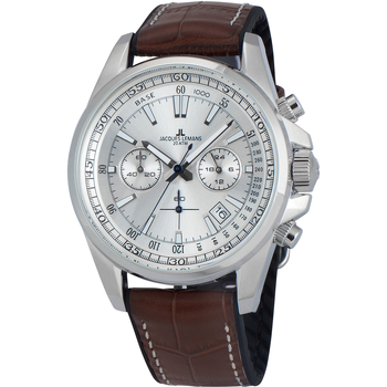 Ceasuri & Bijuterii Bărbați Ceasuri Analogice Jacques Lemans 1-2117B, Quartz, 44mm, 20ATM Argintiu