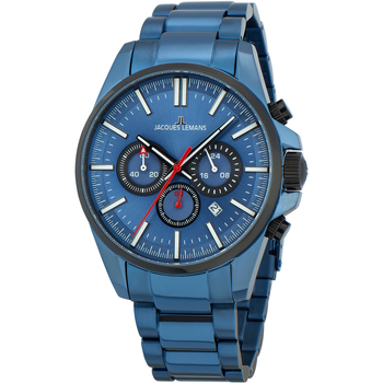 Ceasuri & Bijuterii Bărbați Ceasuri Analogice Jacques Lemans 1-2119G, Quartz, 44mm, 10ATM albastru