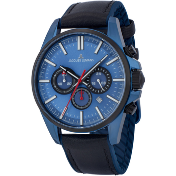 Ceasuri & Bijuterii Bărbați Ceasuri Analogice Jacques Lemans 1-2119C, Quartz, 44mm, 10ATM albastru