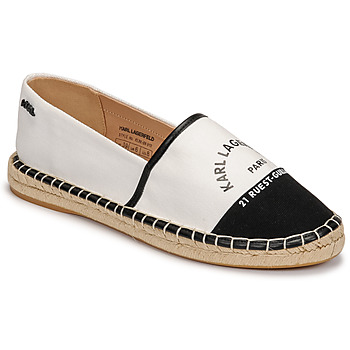 Pantofi Femei Espadrile Karl Lagerfeld KAMINI Maison Logo Slip On Alb fildeș / Negru
