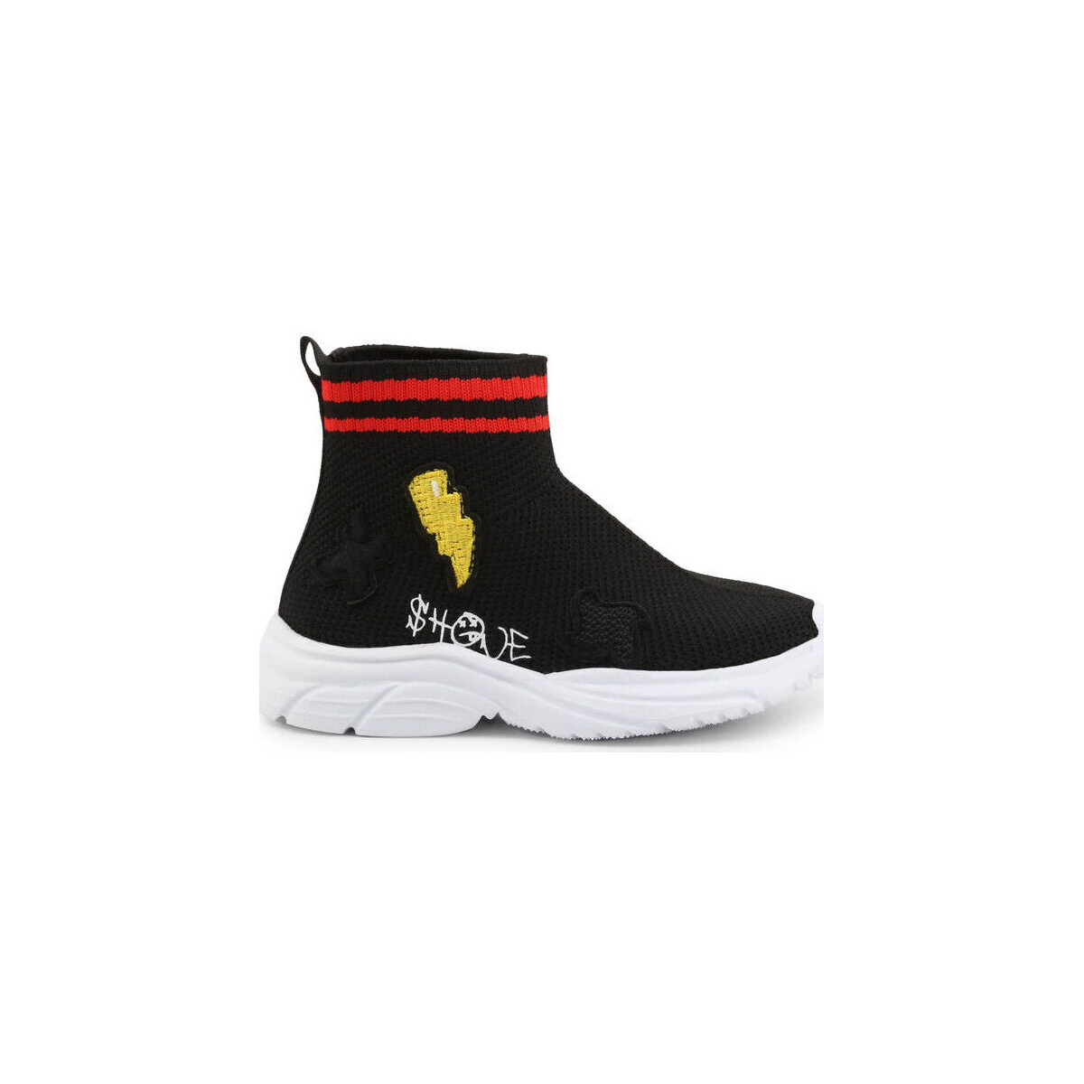 Pantofi Bărbați Sneakers Shone 1601-005 Black/Red Negru