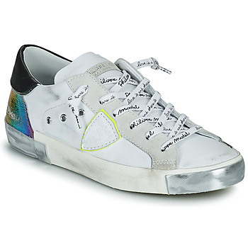 Pantofi Femei Pantofi sport Casual Philippe Model PRSX LOW WOMAN Alb / Argintiu / Multicolor
