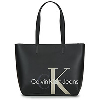 Genti Femei Sacoșe shopping și Genti shopping Calvin Klein Jeans SCULPTED MONO SHOPPER29 Negru