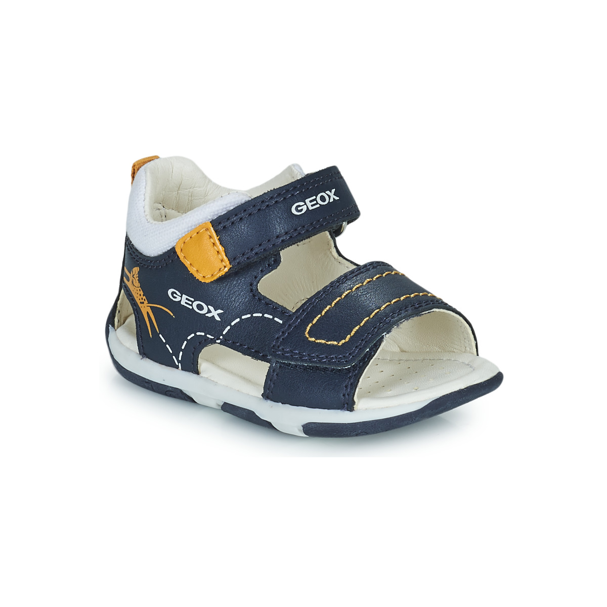 Pantofi Băieți Sandale Geox B SANDAL TAPUZ BOY B Albastru / Galben