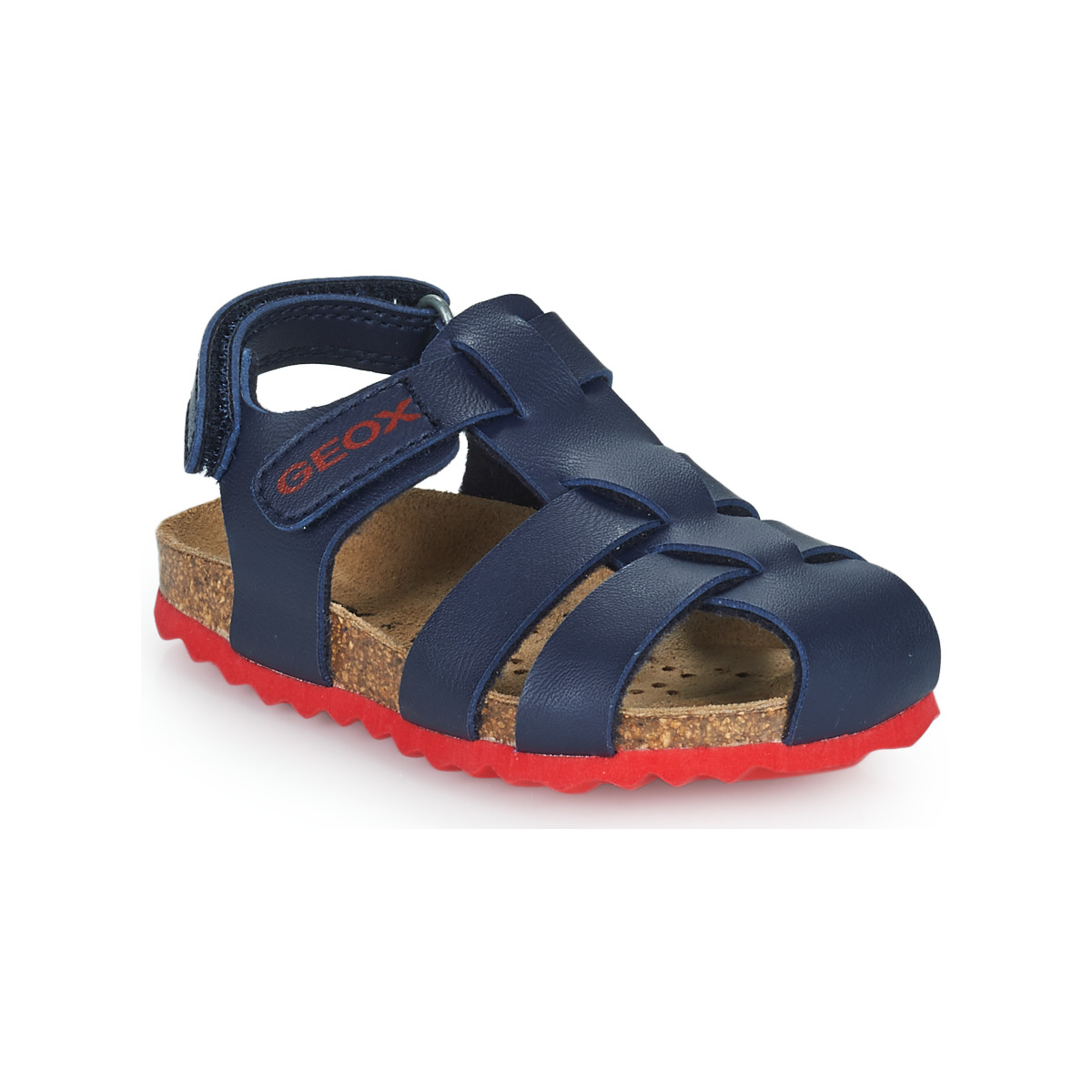 Pantofi Băieți Sandale Geox B SANDAL CHALKI BOY Albastru / Roșu