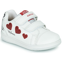 Pantofi Fete Pantofi sport Casual Geox B NEW FLICK GIRL Alb / Roșu