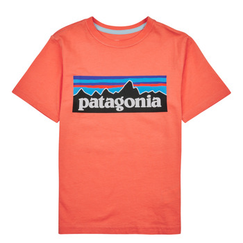 Îmbracaminte Copii Tricouri mânecă scurtă Patagonia BOYS LOGO T-SHIRT Corai