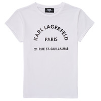 Îmbracaminte Fete Tricouri mânecă scurtă Karl Lagerfeld UNIFOMISE Alb