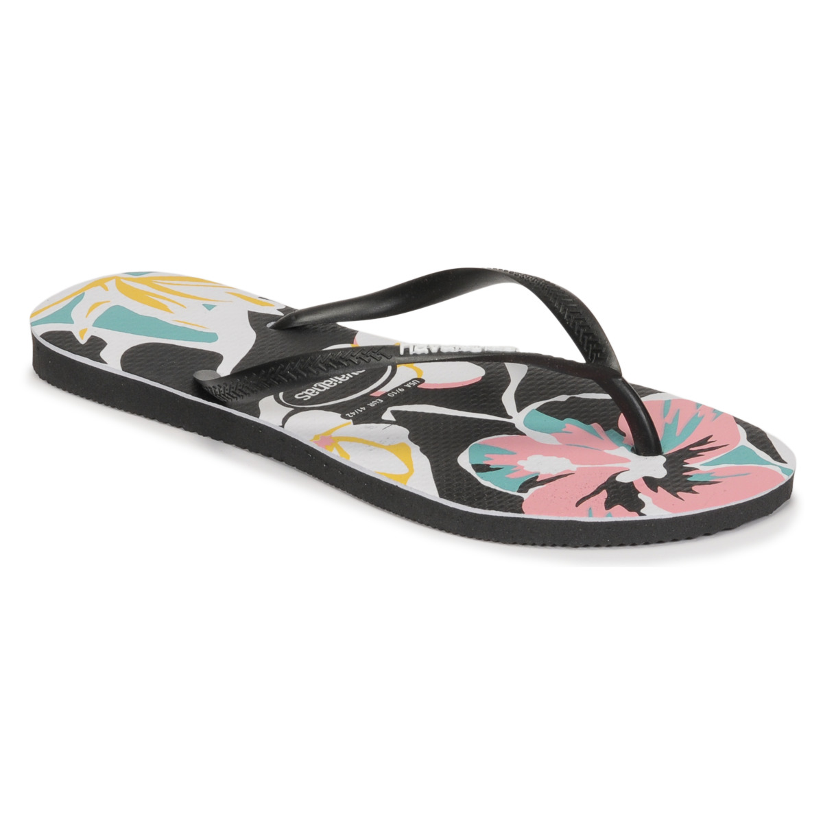 Pantofi Femei  Flip-Flops Havaianas SLIM FLORAL BASIC Negru / Albastru / Roz