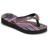 Pantofi Fete  Flip-Flops Havaianas KIDS SLIM GLITTER TRENDY Roz / Negru / Violet