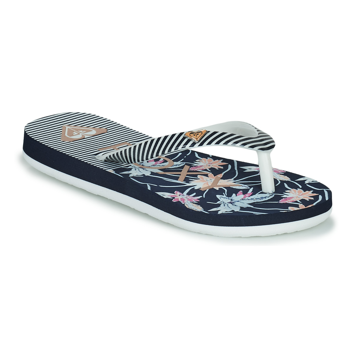 Pantofi Fete  Flip-Flops Roxy RG PEBBLES VII Albastru / Alb