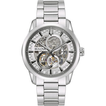 Ceasuri & Bijuterii Bărbați Ceasuri Analogice Bulova 96A267, Automatic, 43mm, 3ATM Argintiu