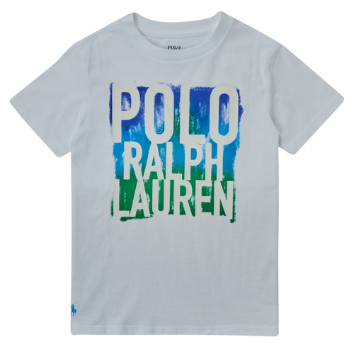 Îmbracaminte Băieți Tricouri mânecă scurtă Polo Ralph Lauren GOMMA Alb