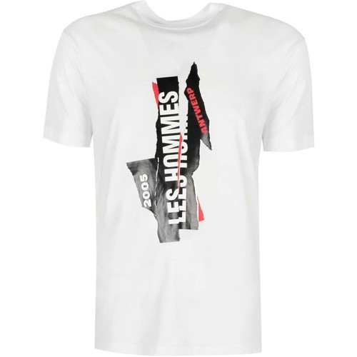 Îmbracaminte Bărbați Tricouri mânecă scurtă Les Hommes LJT224-710P | Logo Alb