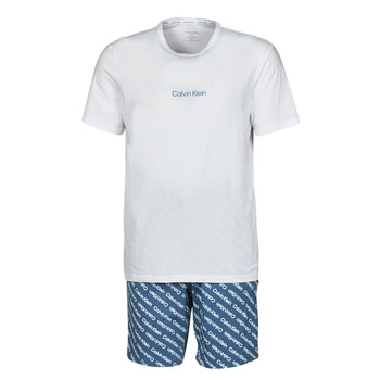 Îmbracaminte Bărbați Pijamale și Cămăsi de noapte Calvin Klein Jeans SHORT SET Albastru / Alb