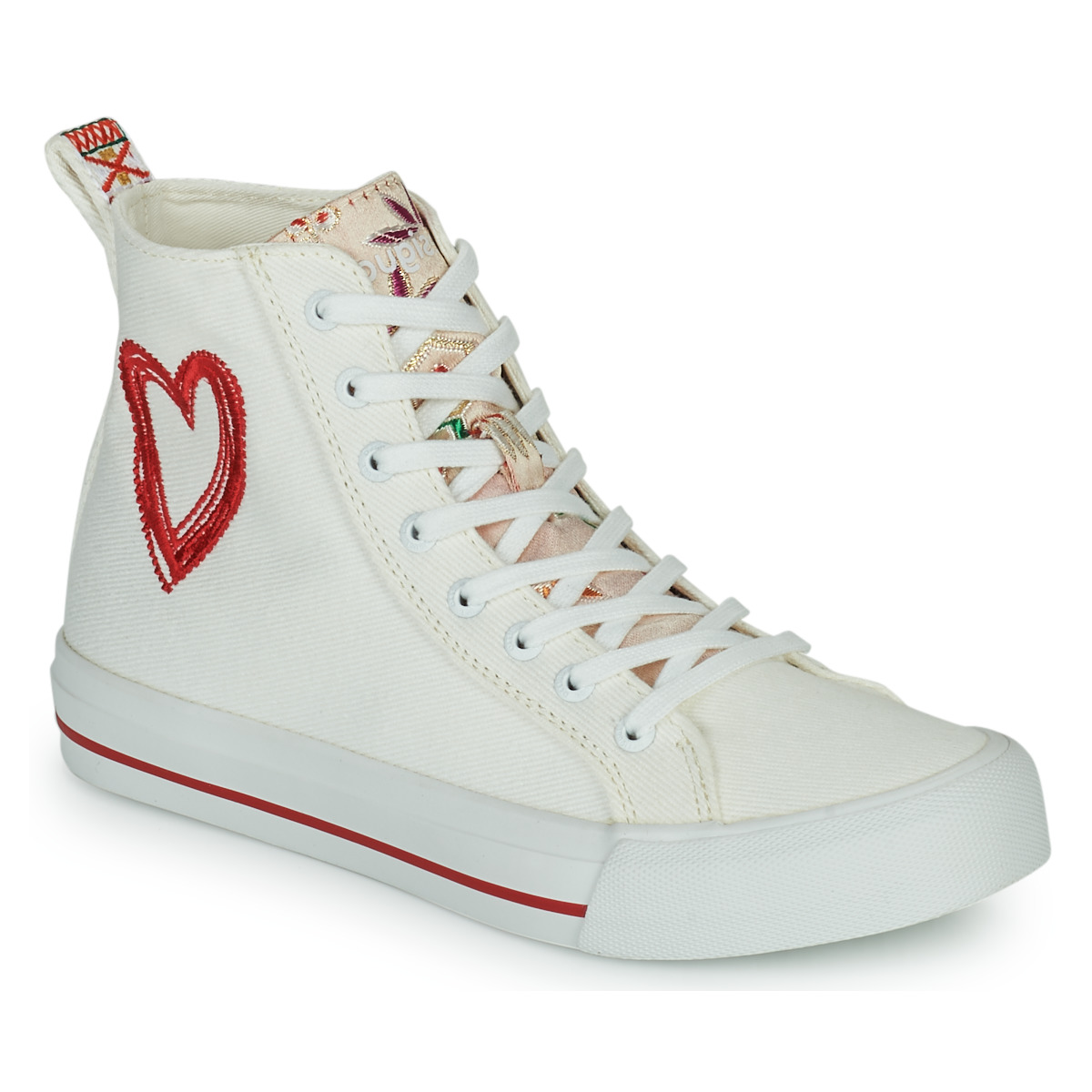 Pantofi Femei Pantofi sport stil gheata Desigual BETA HEART Alb / Roșu