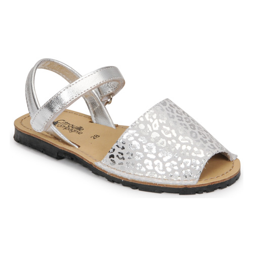 Pantofi Fete Sandale Citrouille et Compagnie SQUOUBEL Leopard / Argintiu