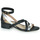 Pantofi Femei Sandale Casual Attitude COUTIL Negru / Argintiu