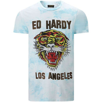 Îmbracaminte Bărbați Tricouri mânecă scurtă Ed Hardy - Los tigre t-shirt turquesa albastru