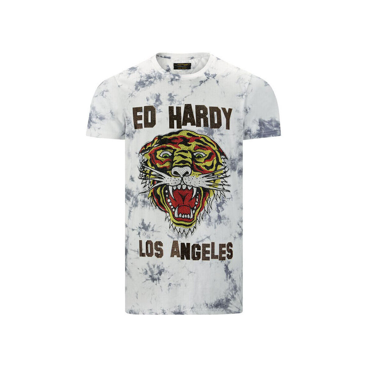 Îmbracaminte Bărbați Tricouri mânecă scurtă Ed Hardy Los tigre t-shirt white Alb