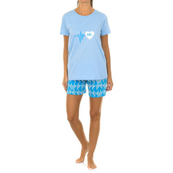 Îmbracaminte Femei Pijamale și Cămăsi de noapte Kisses&Love KL45135 albastru