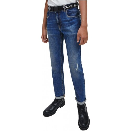 Îmbracaminte Copii Pantaloni  Calvin Klein Jeans IB0IB00580 albastru